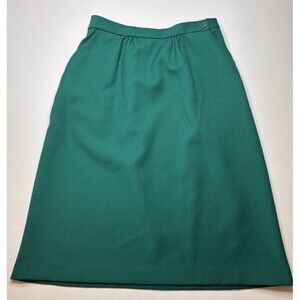 VTG Green High Waisted Pencil Skirt w/ Pockets By Cape Cod Match-Mates Size 14?